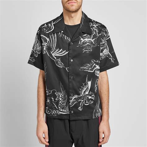 givenchy layered shirt|Givenchy hawaiian shirts.